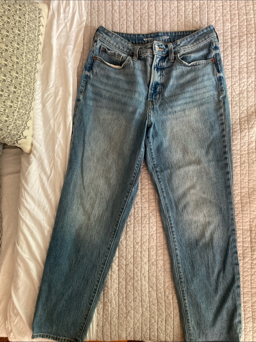 Women’s old navy high rise OG Light-Wash Straight Jeans